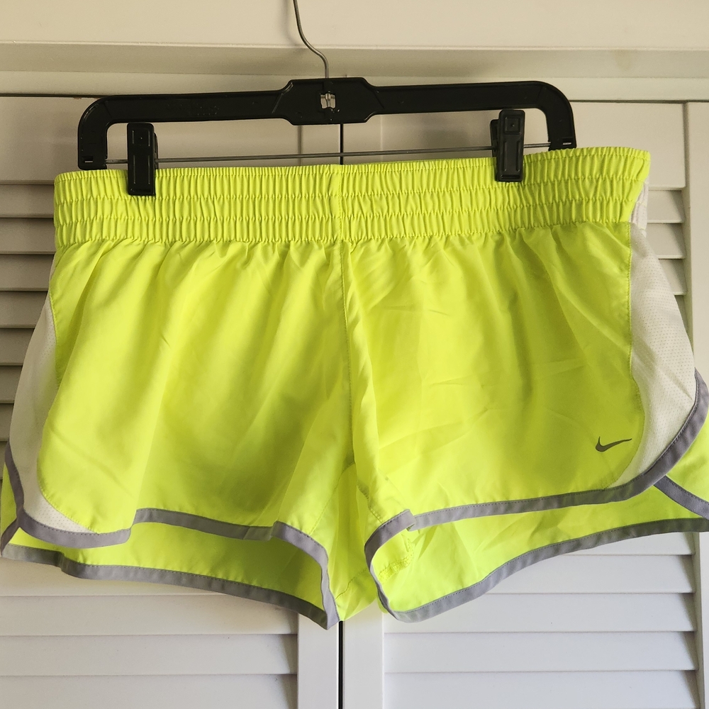 ☀️Nike Women's Athletic Shorts - Neon Yellow and Gray